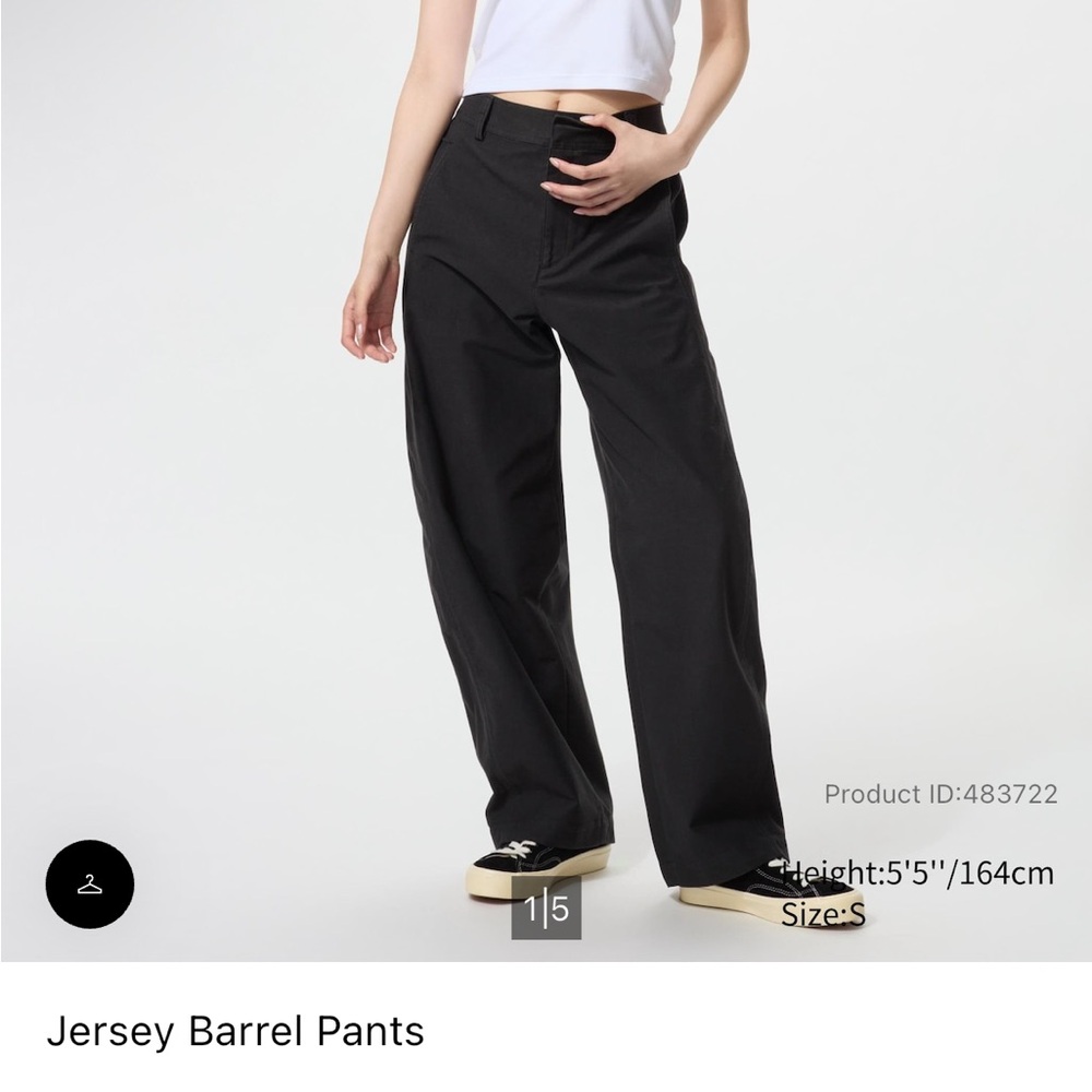Black Barrel Pants